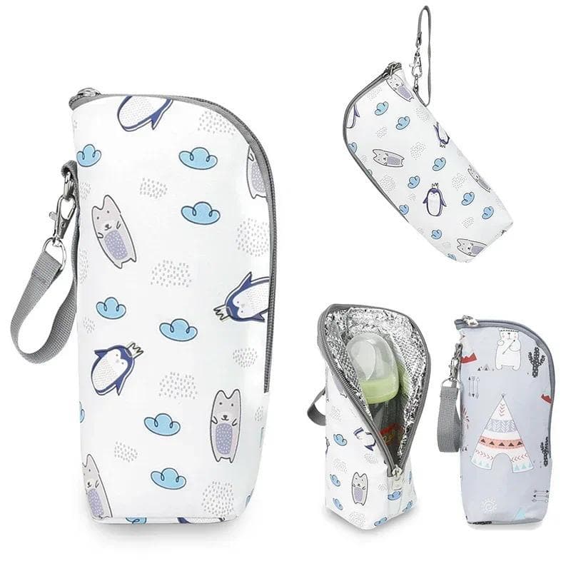 Bolsa Térmica para Mamadeira de Bebê, Isolamento de Alumínio para Alimentação de Bebê, Bolsa Suspensa para Carrinho de B