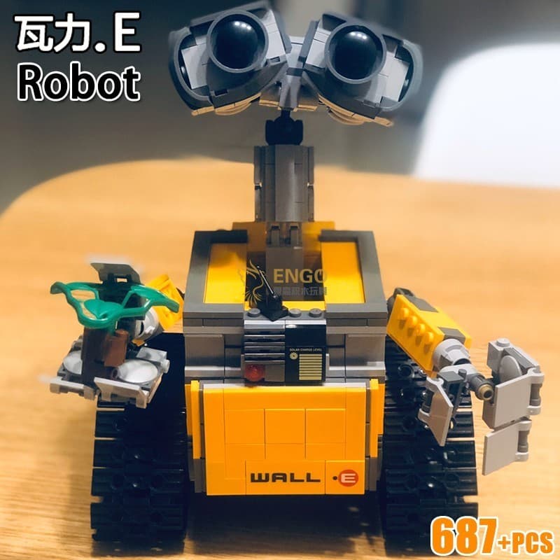 687 pçs compatível Lego blocos de construção universo guerra bonito Wally E robô crianças montar menino DIY brinquedo de