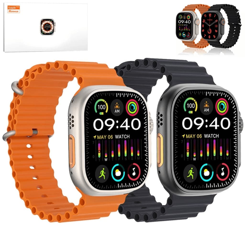 Smartwatch relógio digital inteligente ultra série 8 w68+ tela amoled