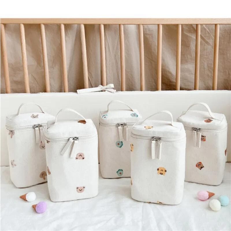 Bolsa Térmica Impermeável para Mamadeira e Fraldas de Bebê, Bolsa de Alimentação para Carrinho de Bebê, Bolsa de Fraldas