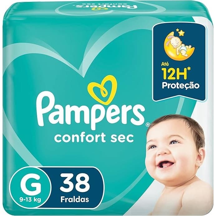 Fralda Pampers Confort Sec ? Tamanho G (Pacote com 38 Unidades)