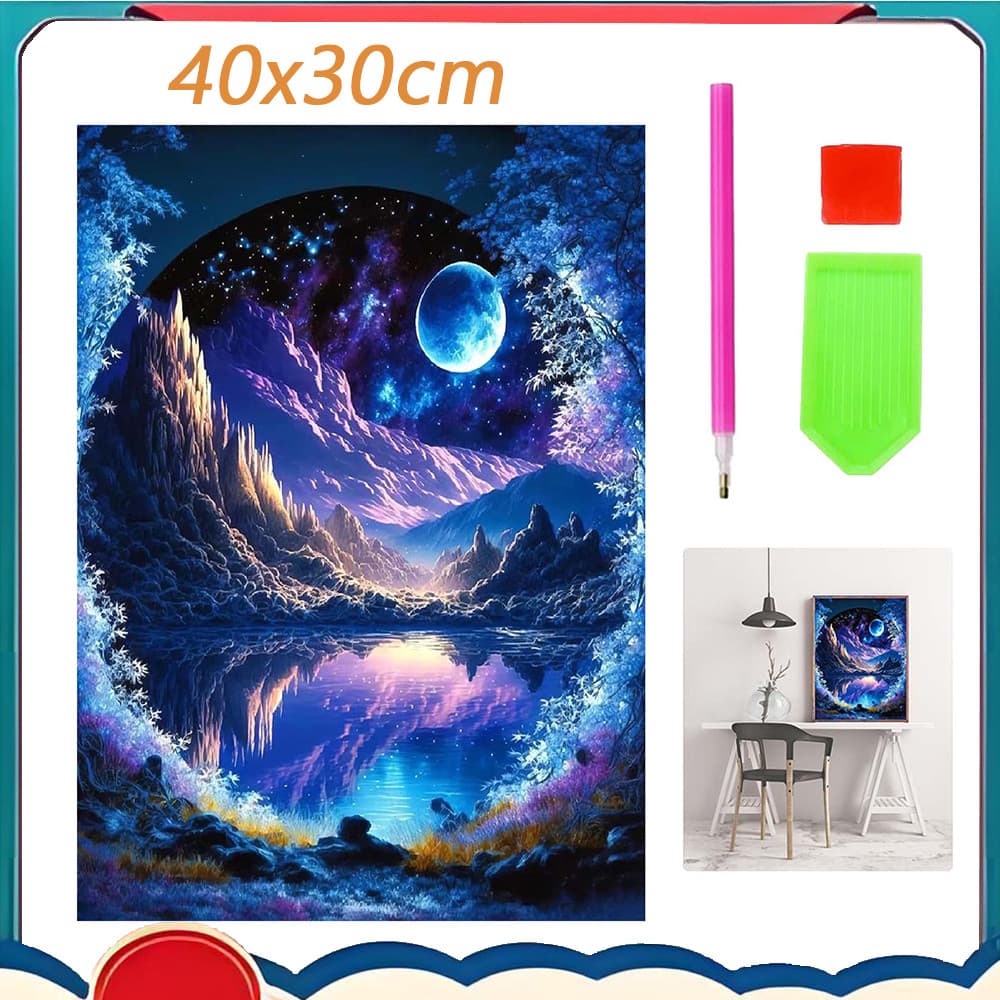 Conjunto de pintura de diamante DIY 30x40cm, conjunto de pintura de diamante 5D adulto/criança