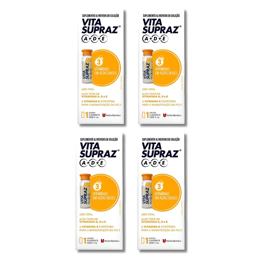 Kit 4x Vita Supraz A+D+E Suplemento Alimentar com Vitaminas A D e E Original