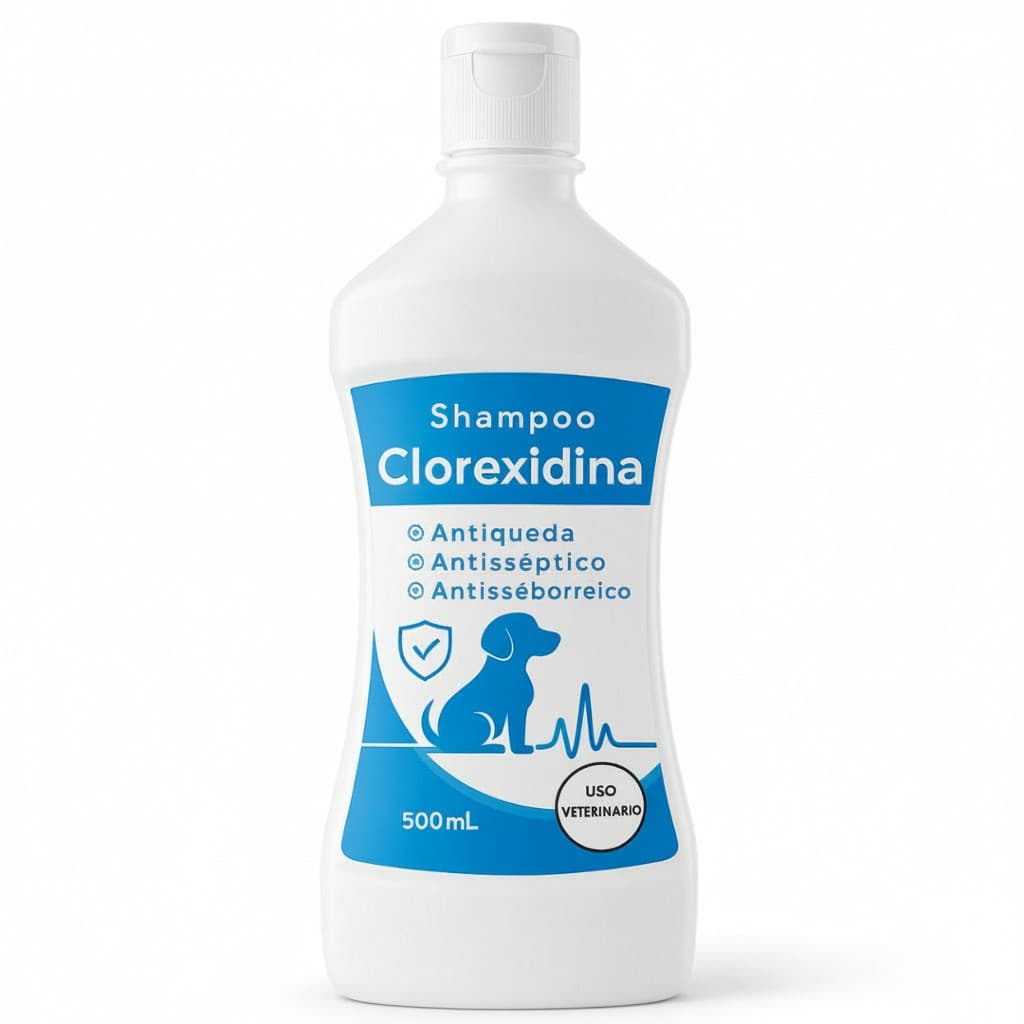 Shampoo Clorexidina Pet Side 500ml Anti Seborreia Antisséptico Dermatite Para Cães e Gatos