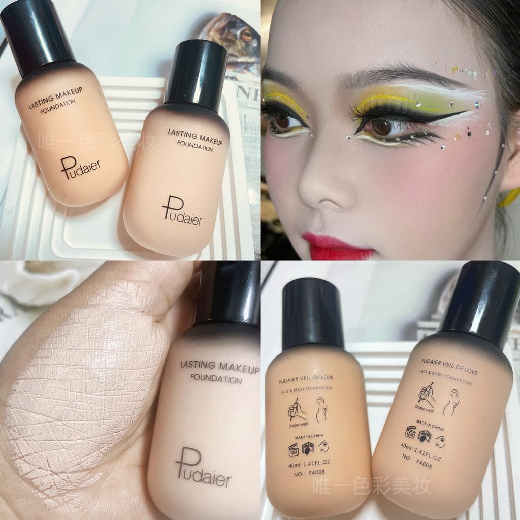Maquiagem de palco à prova d'água, à prova de suor, base líquida de longa duração, Ultra-branco, rosa, creme de base mac