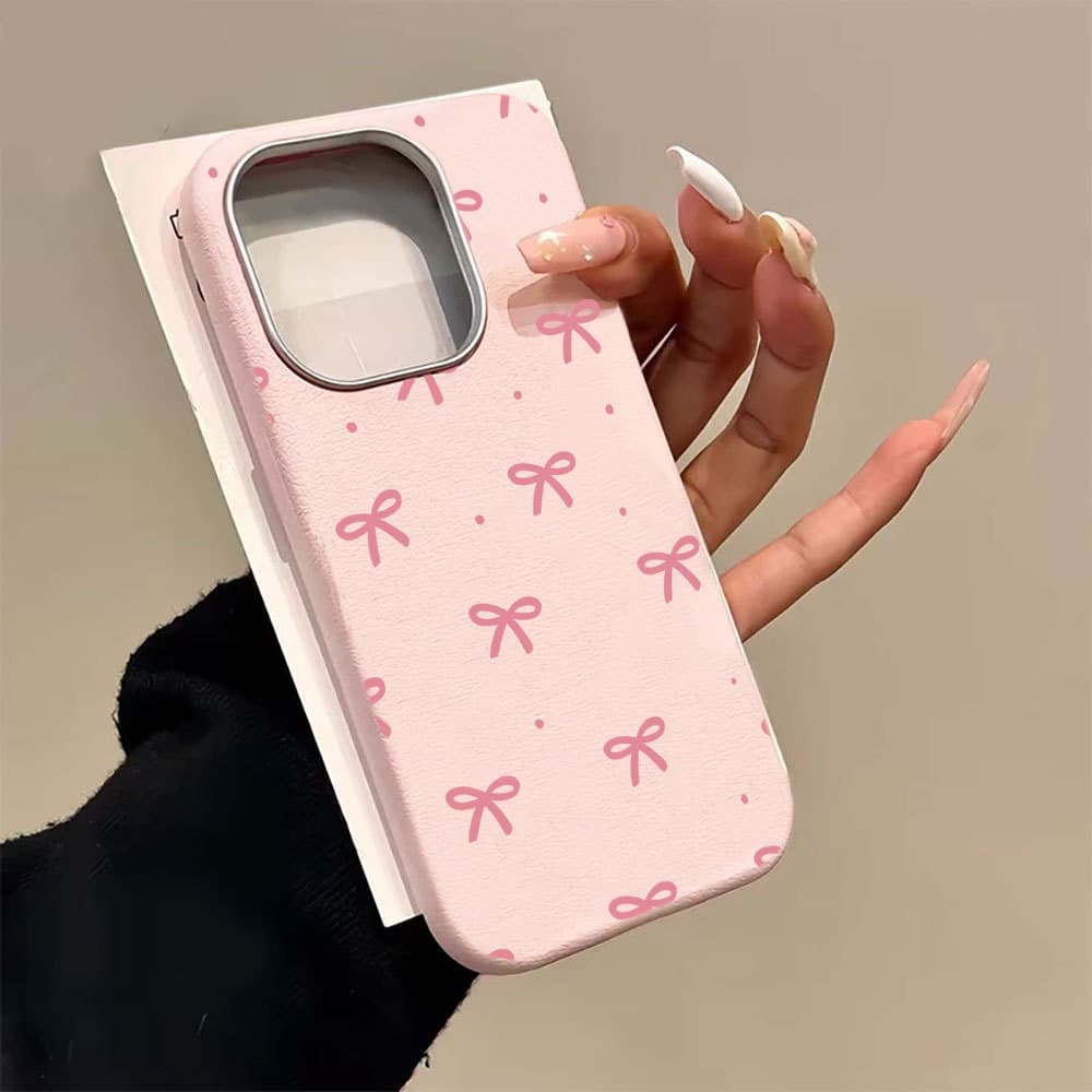 Ins Arco Capinha Capa Coruro Para IPhone 13 11 12 16 15 14 17 Ar Normal Plus Pro Max Caso De Telefone De Couro Falso