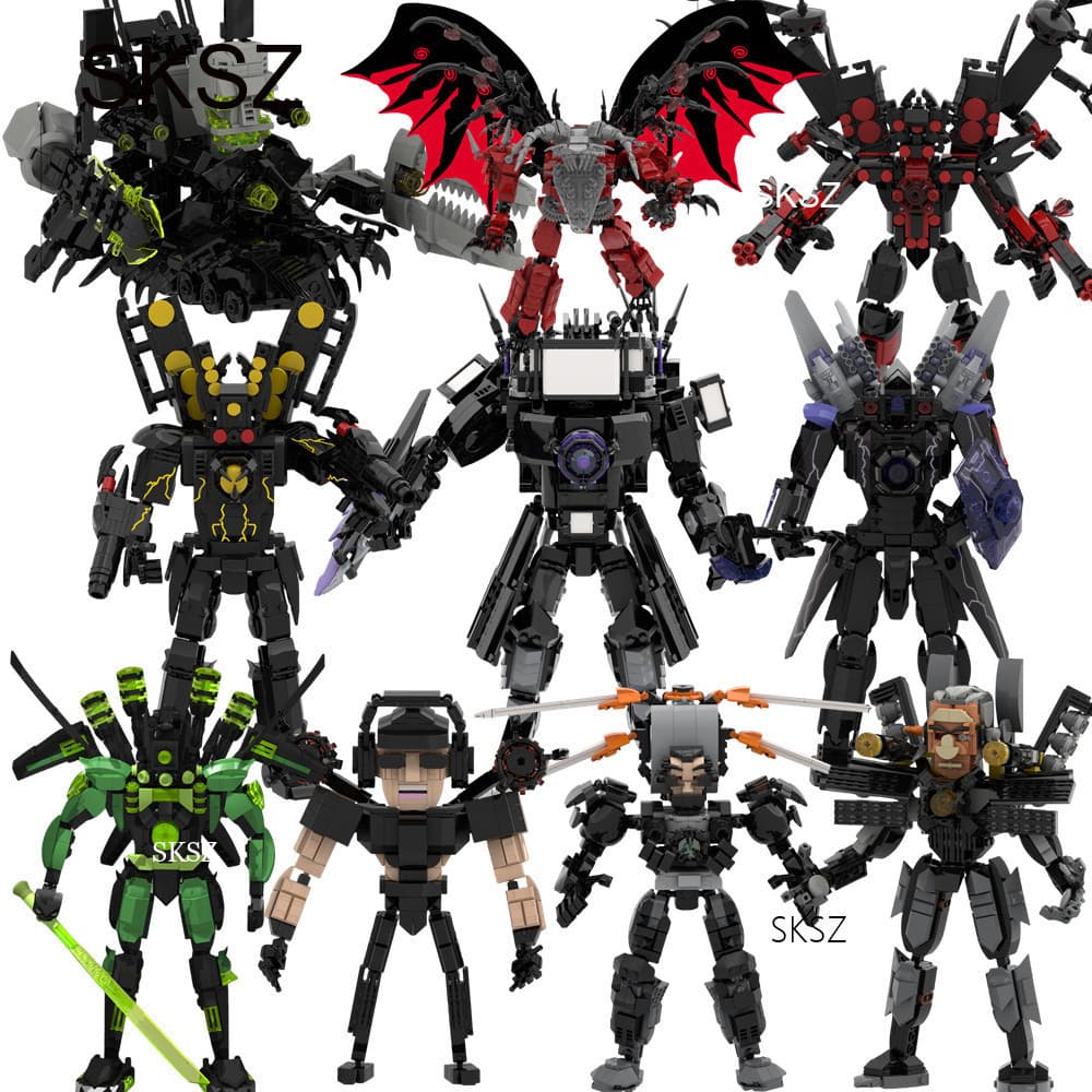 Compatível com brinquedos de blocos de montar LEGO Skibidi Toilet Titan Speakerman/TV Man Audio Monitor, adequado para m