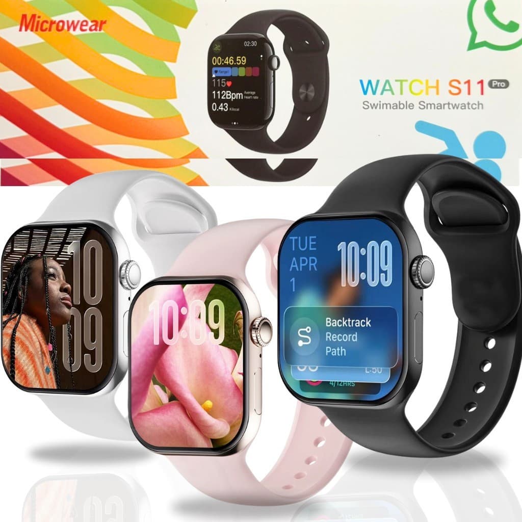 Smartwatch Microwear S11 Pro Séries 11 Destaque Principal Responde direto no relógio GPS Chat Gpt