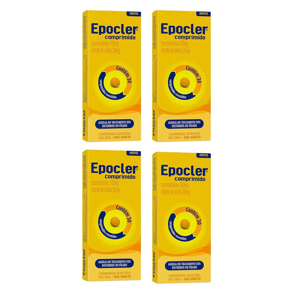 Epocler Racemetionina Hepatoprotetor Kit 4 - 30 Cpr - Hypera