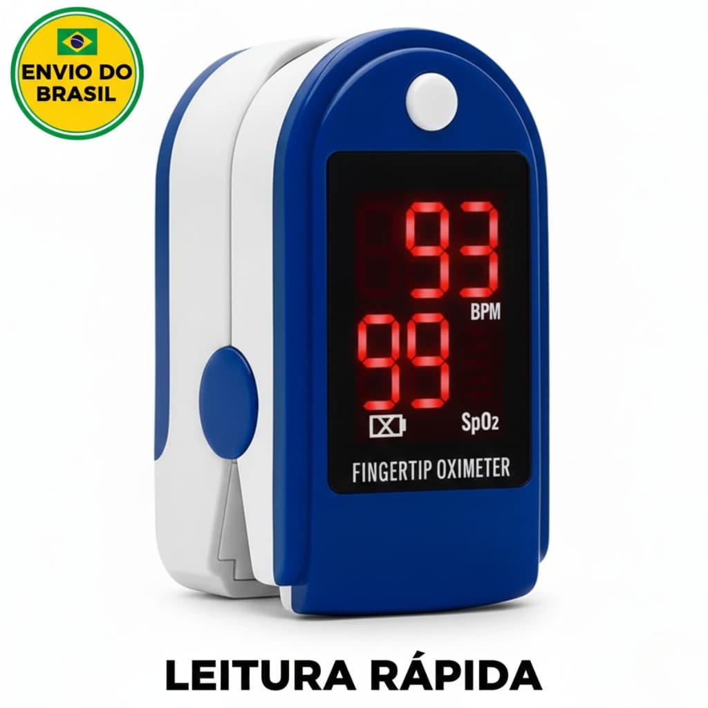 Oxímetro De Dedo Digital Portátil Medidor Saturação Oxigênio SpO2 Monitor Cardíaco Batimentos - Envio Do Brasil