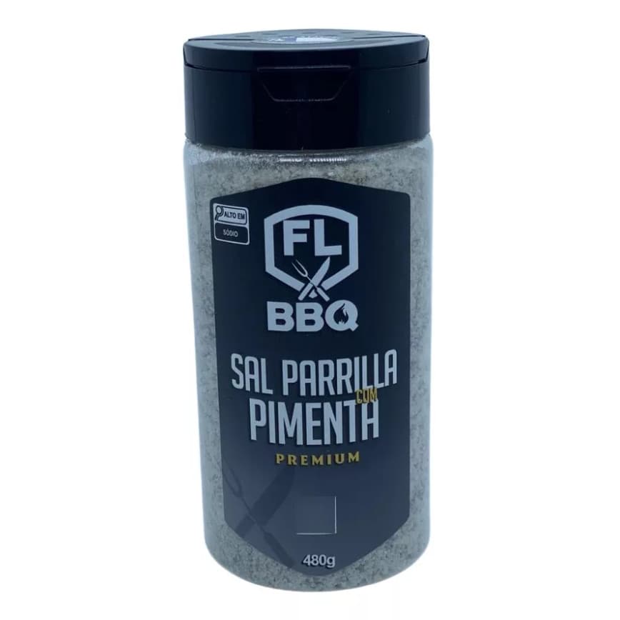 KIT SAL PARA CHURRASCO SAL DE PARRILLA E PIMENTA E ALHO FLBBQ - KIT FLBBQ