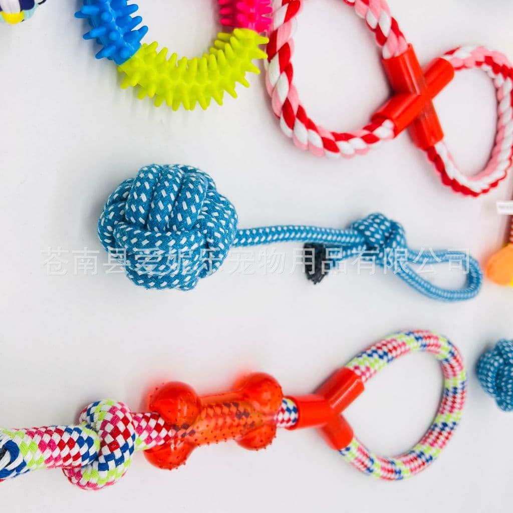 Brinquedos para animais de estimação filhote de cachorro nós mastigáveis conjunto de brinquedos vários estilos fornecime