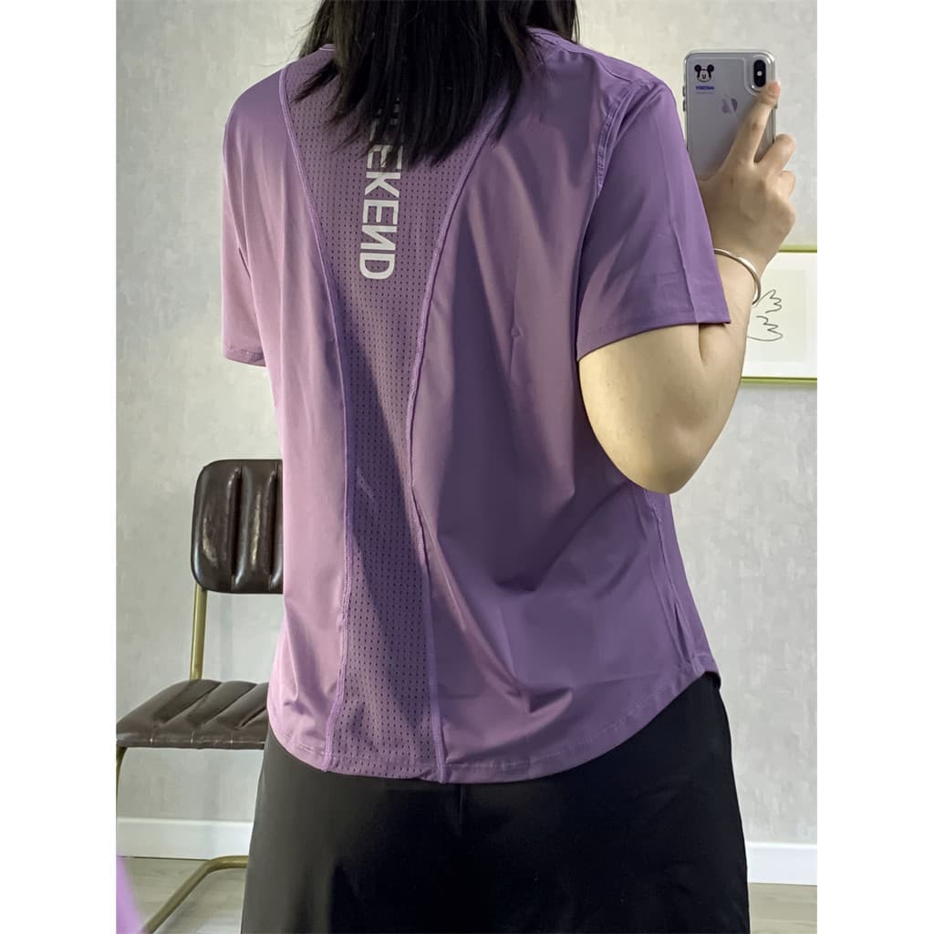 Plus Size esportes topo feminino gordura mm correndo roupas de Fitness camiseta roupas de Yoga manga curta solta treinam