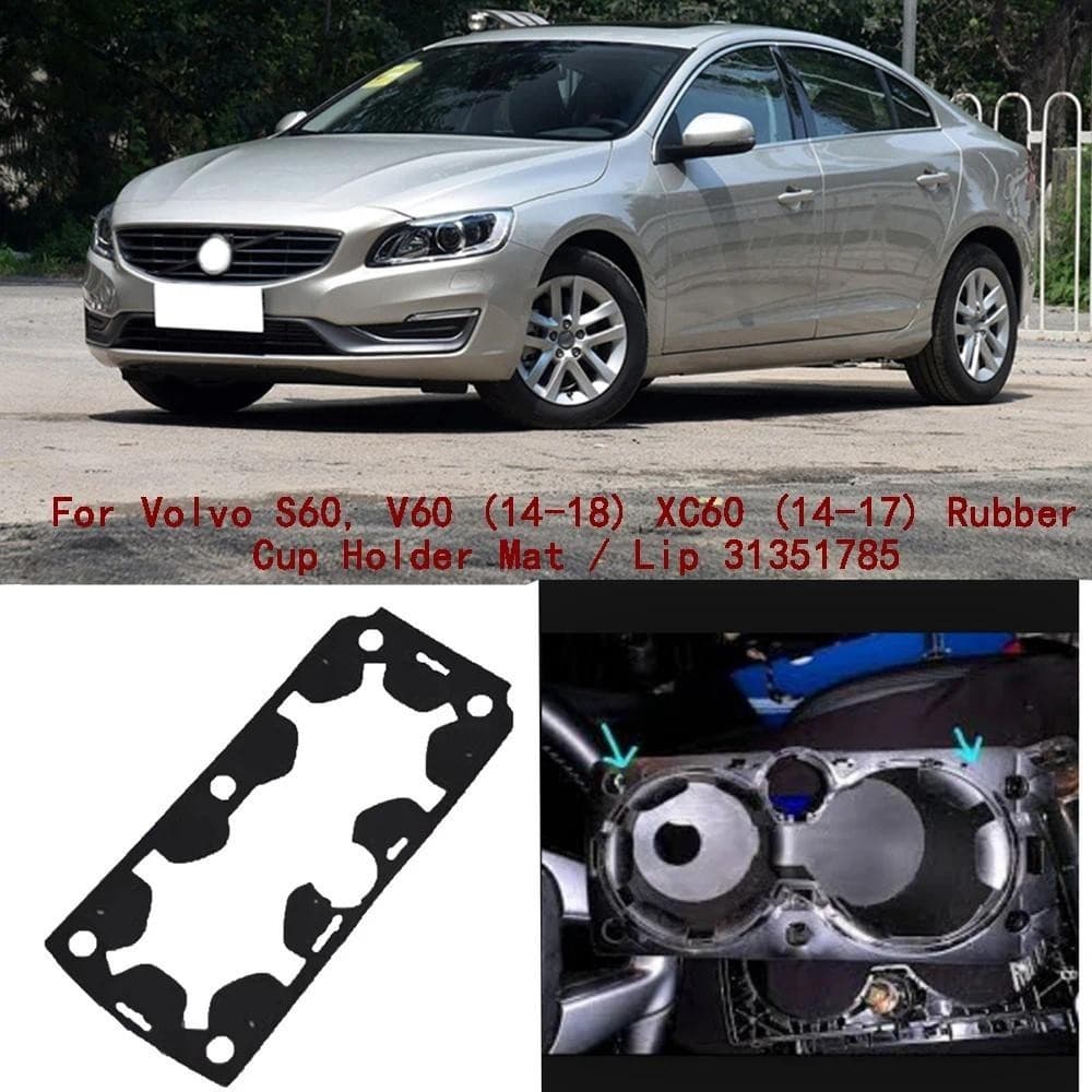Para Volvo S60 , V60 (14-18) XC60 17) Tapete/Lábio De Suporte De Copo De Borracha 31351785peças Automotivas Decoração De