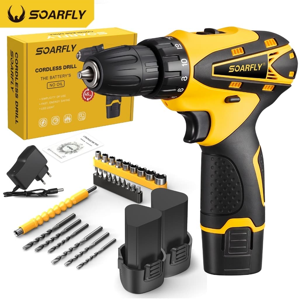 Furadeira Parafusadeira 2 bateria 18 volts c/e acessórios 220v/110v