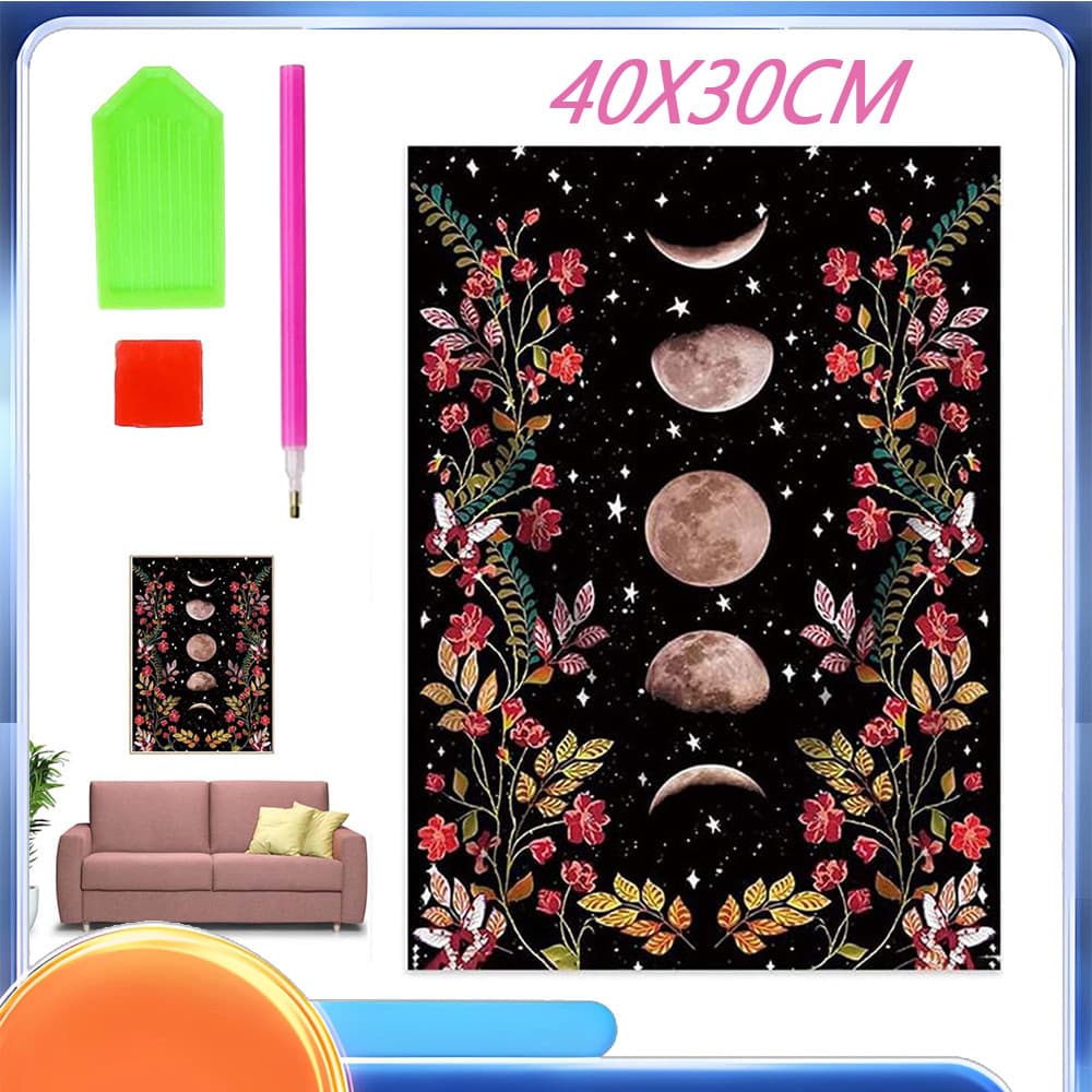 Adequado para iniciantes pintura 5d pintura diamante 40x30cmdiy pintura diamante
