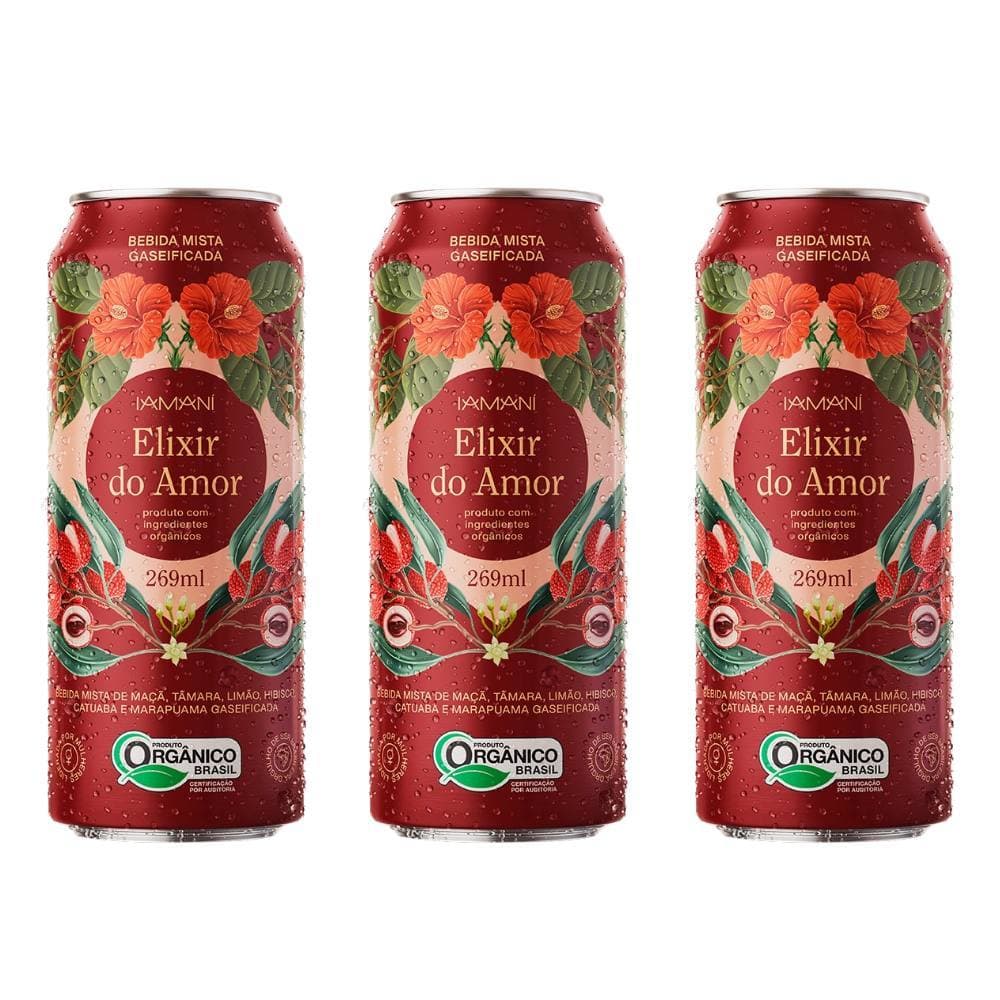 Kit Chá Gelado Gaseifi Elixir do Amor Orgânico Iamaní 269ml