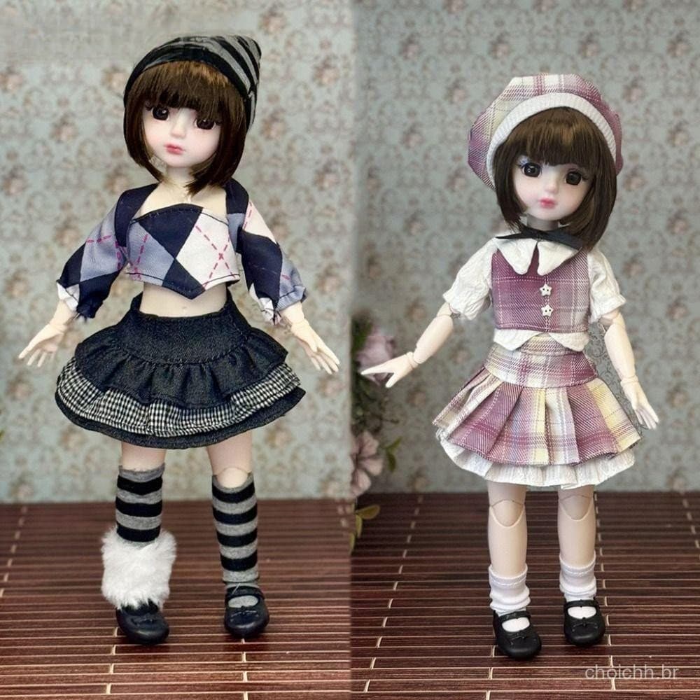 Boneca OCEANMAP Roupas articuladas destacáveis Olhos 3D 30cm BJD Dress Up Boneca 1/6