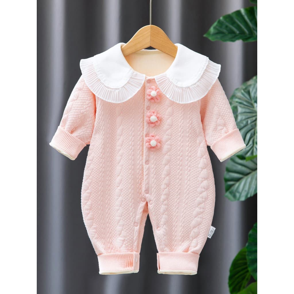 Roupas de bebê outono macacão bebê menina roupas de outono princesa bonito Super bonito macacão mais veludo roupas de pa