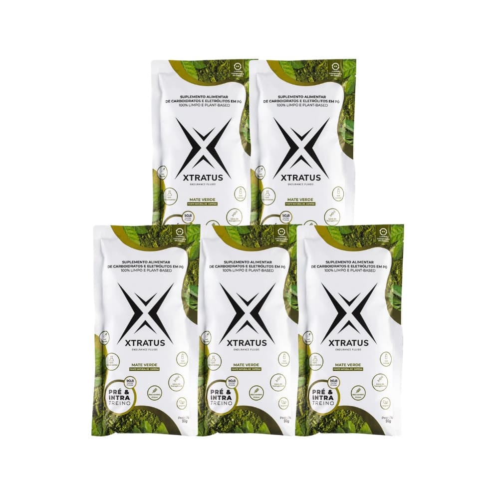 Suplemento de carboidrato refrescante Monodose Xtratus Pré Intra Kit 5 Mate