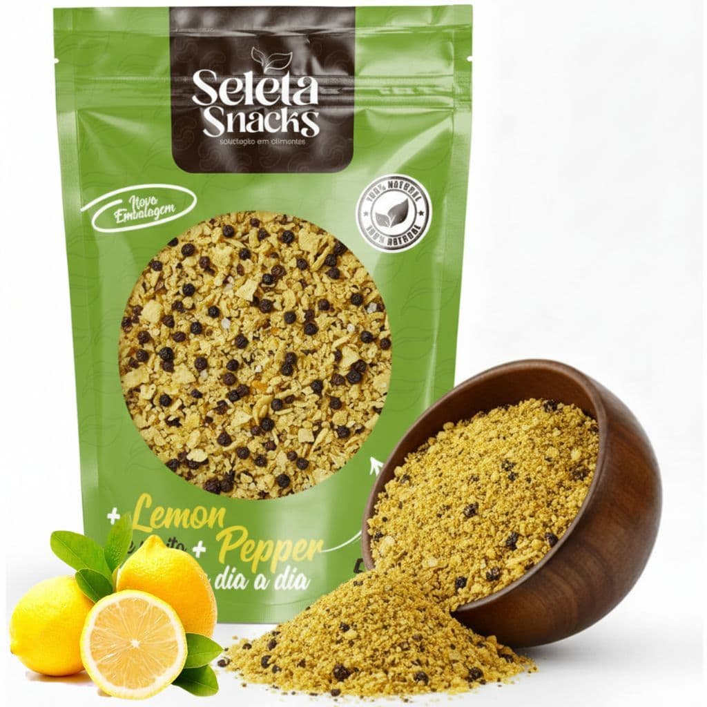 Lemon Pepper 100% Natural | Tempero Premium para Carnes, Frango, Peixe e Saladas