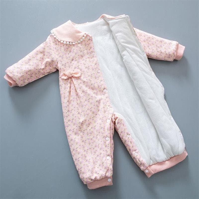 Outono inverno acolchoado roupas de bebê roupas de outono bebê recém-nascido menina macacão fino algodão primavera outon