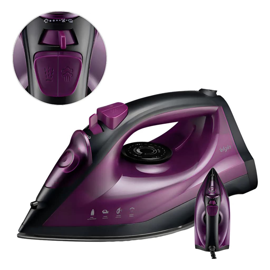 Ferro De Passar A Vapor Base Antiaderente Easy Pass Elgin