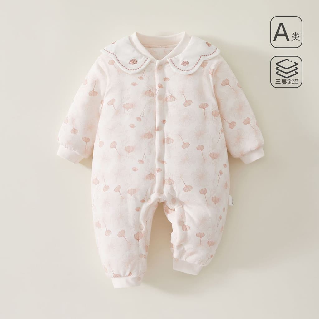 Roupas de bebê acolchoadas 180g engrossado roupas de algodão quente bebê menina macacão outono inverno roupas mais algod
