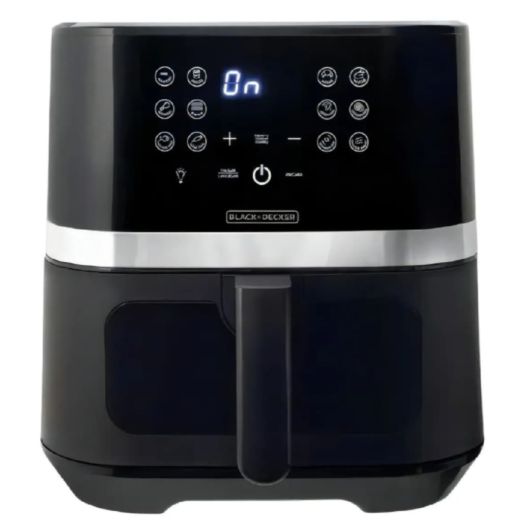 Air Fryer Digital AFDLG 220V Com Visor Preta Painel Touch Sem Óleo Moderna 7L