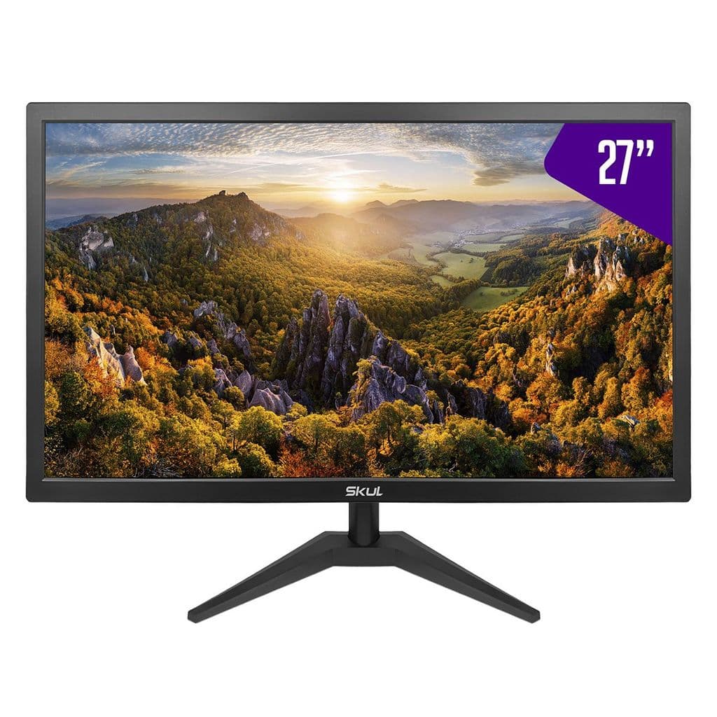 Monitor 27" 75hz Gamer Escritório Home Office Led 5Ms Hdmi + Vga Skul