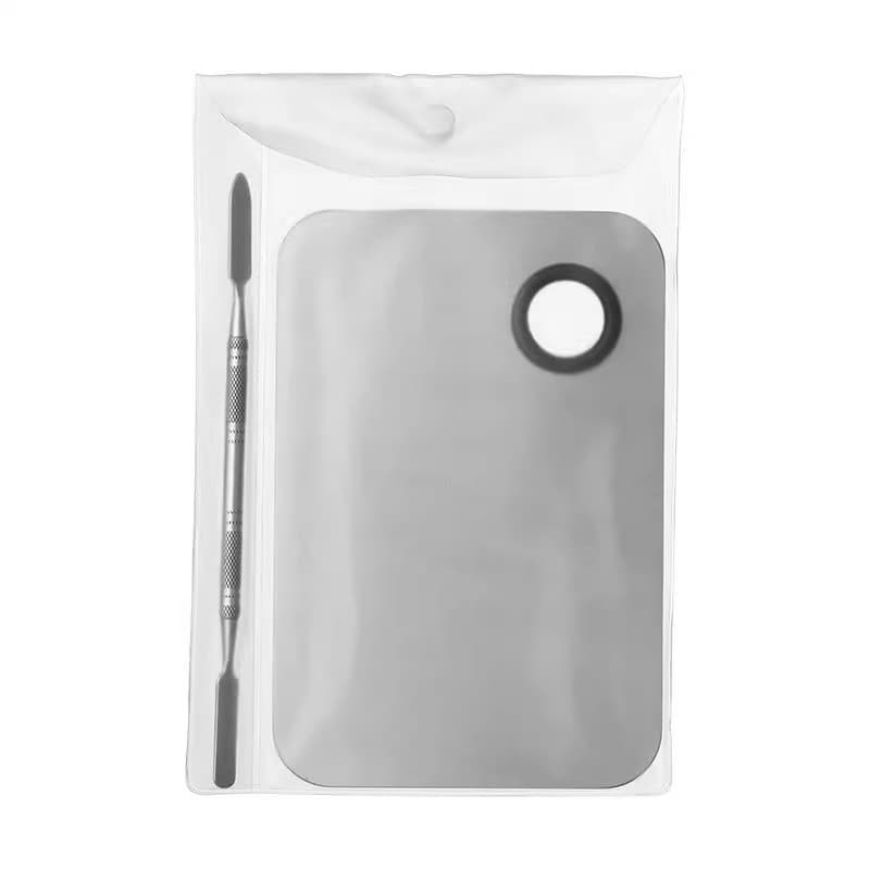 Paleta de maquiagem em forma de coração, paleta de corretivo de base líquida de maquiagem, paleta profissional de aço in
