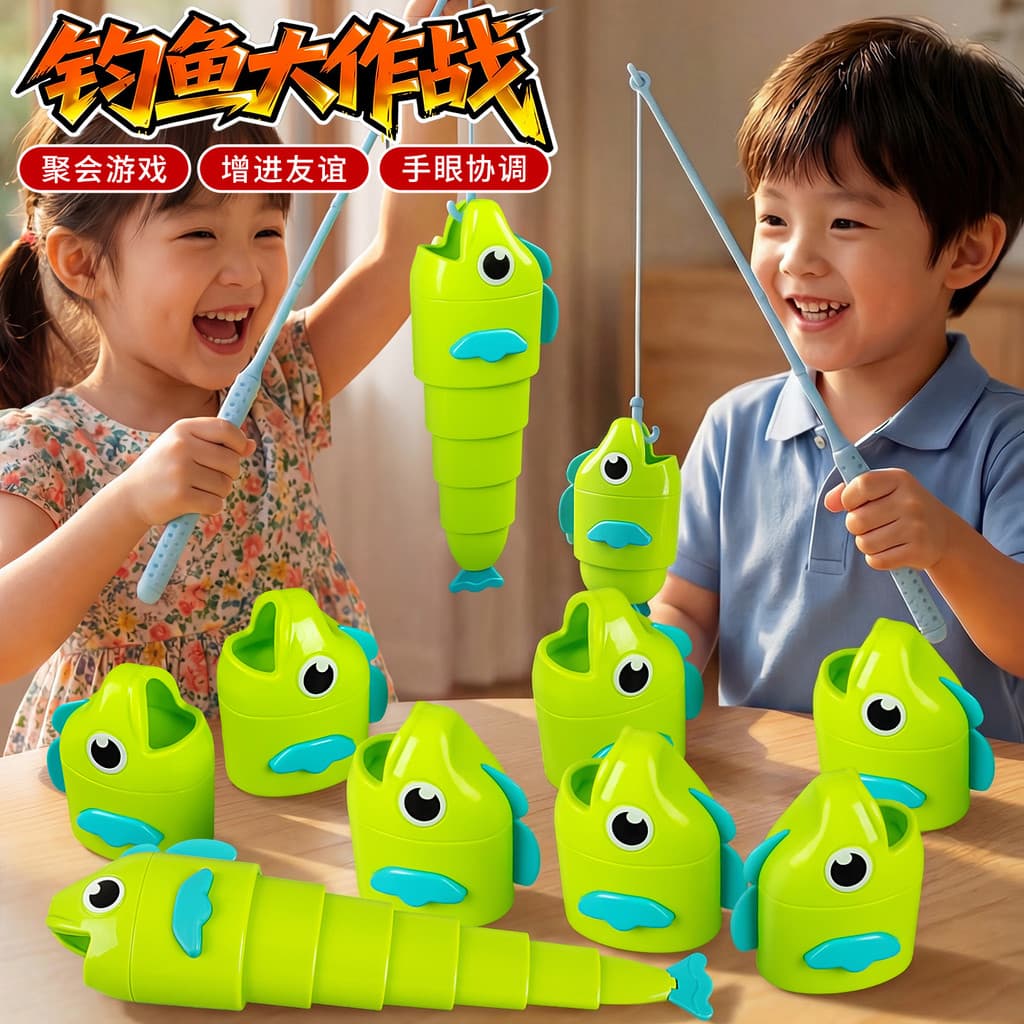 Brinquedo Retrátil De Jogo De Pesca De Peixe , Tabuleiro Interativo Para Família E Festa Crianças