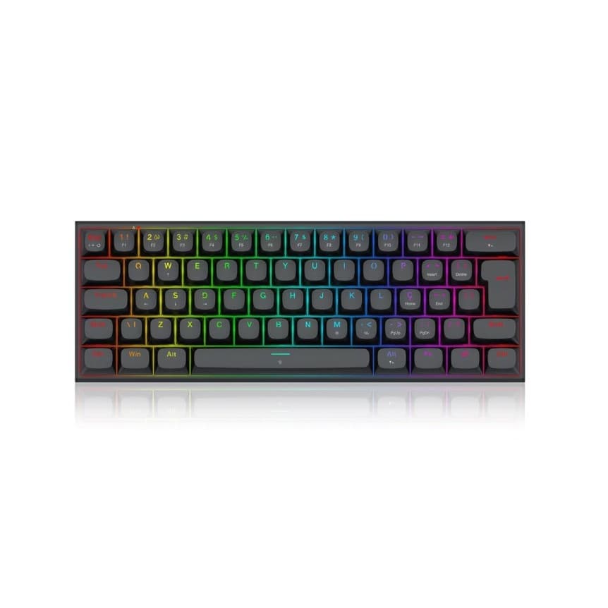 Teclado Mecânico Gamer Redragon Fidd 8K, RGB, Switch Pink, Preto - K683-RGB