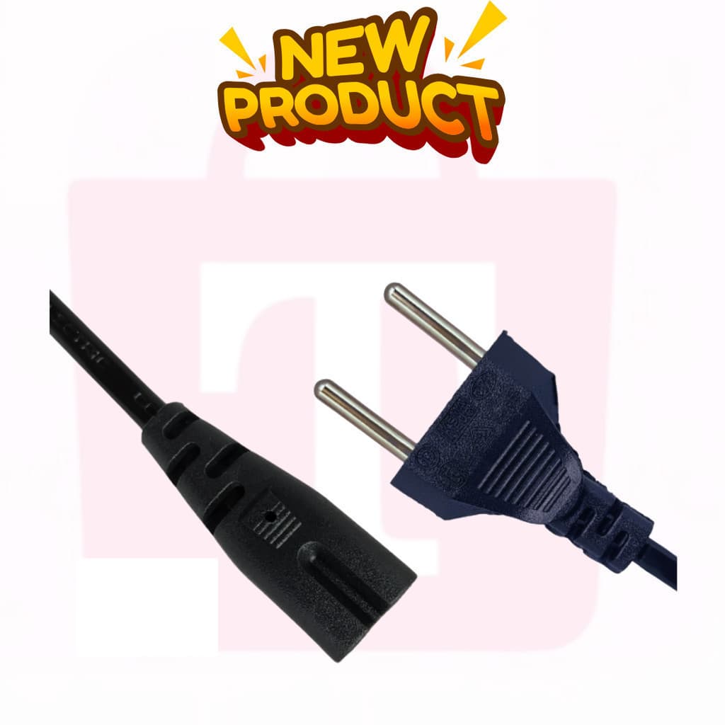 Cabo de Energia Bipolar  - Compatível com PS3, PS4, Impressoras, Rádios e Mais