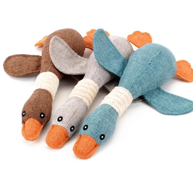 Brinquedos para cães com sons de ganso selvagem, brinquedo para limpeza dos dentes, artigos para mastigar para cachorros