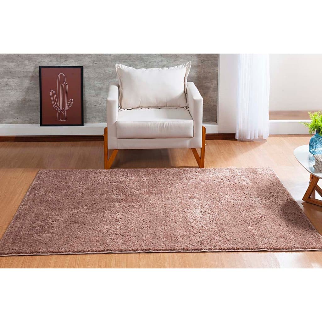 Tapete Sala Quarto Antiderrapante Classic Nude 1,00X1,50M