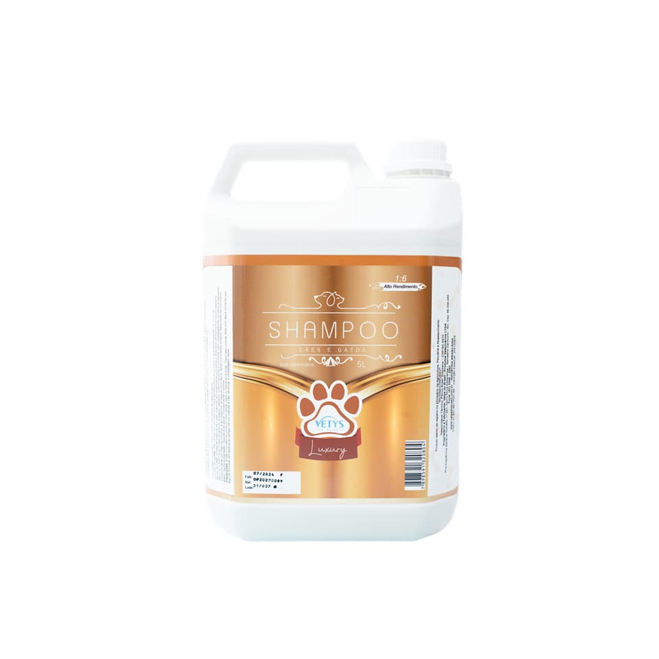 Shampoo Pet Gold Luxury Vetys do Brasil 5L (para cães e gatos)