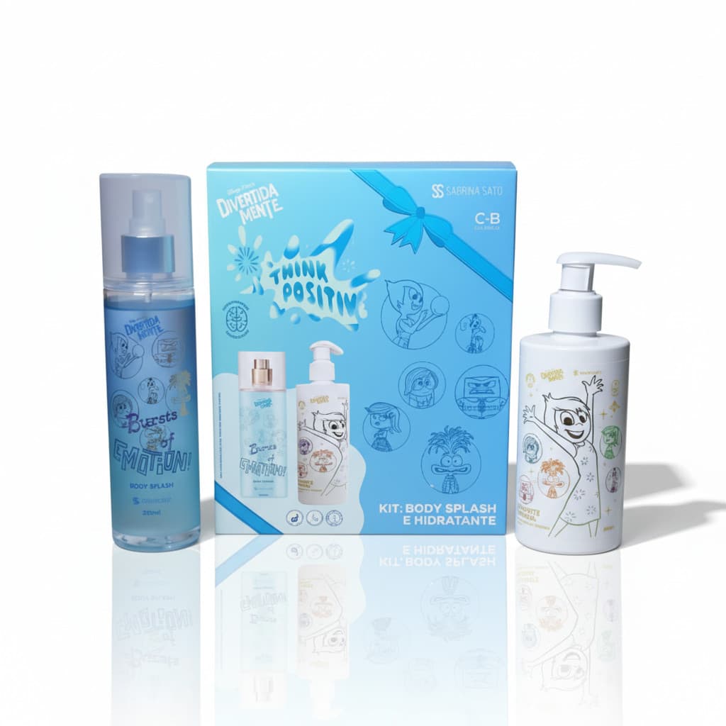 Kit Body Splash Emotion+Hidratante Corporal Divertida Mente