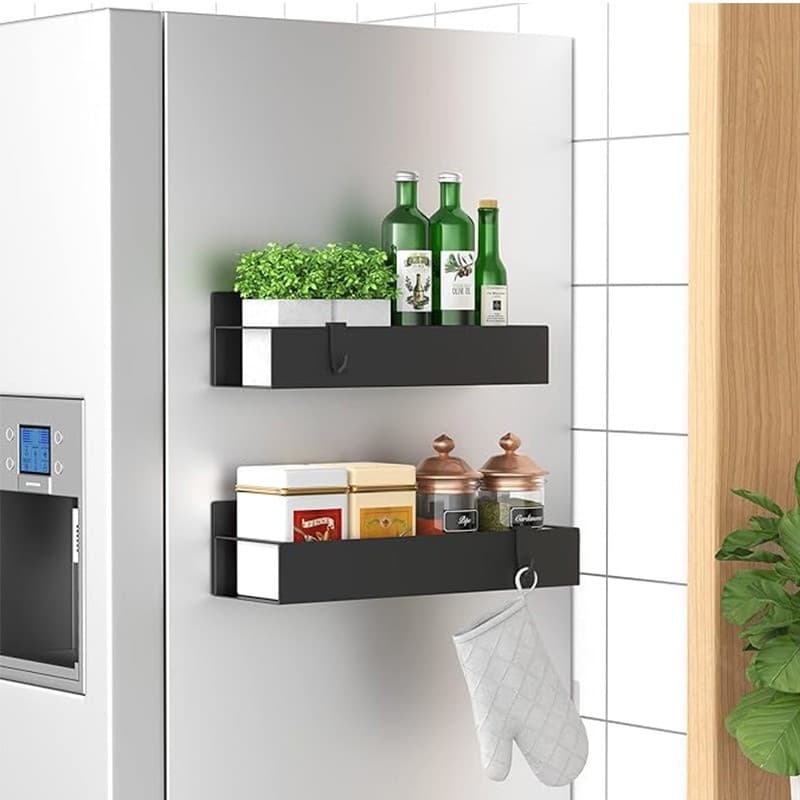 Prateleira Magnética Organizadora Kit 2 Geladeira Cozinha Multiuso
