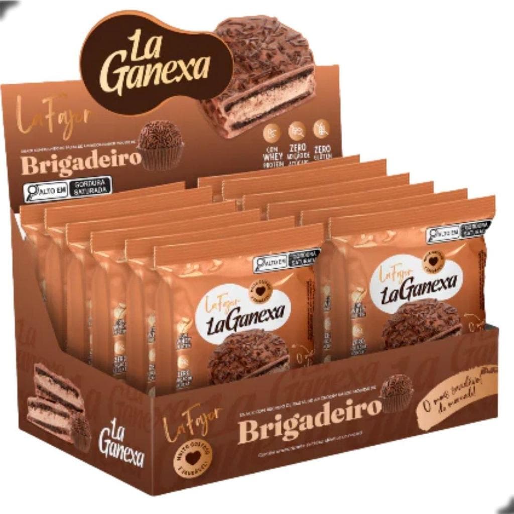 Alfajor Recheado La Fajor Com Whey Protein 50g Box 12un La Ganexa
