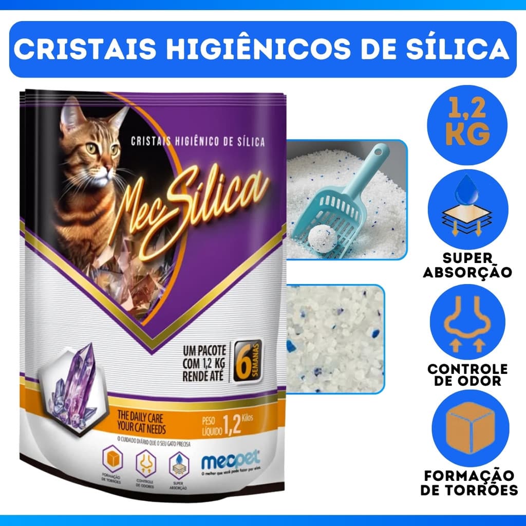 Areia para Gato Silica EF Pet Areia Sanitaria para Gato - FULL