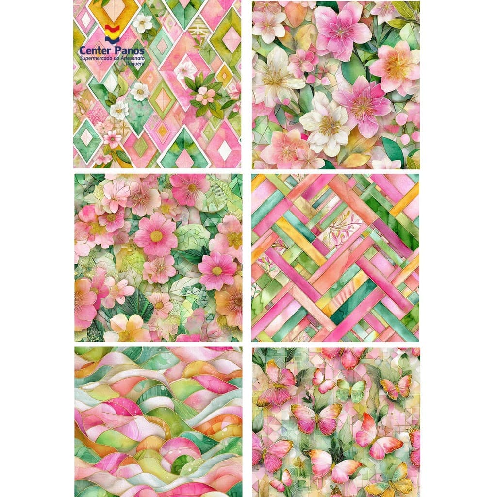 Tecido Tricoline 100% Algodão Estampa Tramas 1m x 1,50m Patchwork Costura Artesanato Alta Qualidade