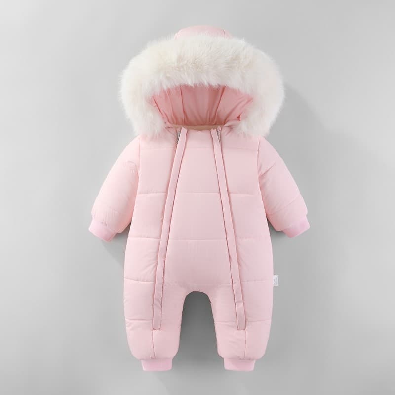 Roupas de bebê roupas de inverno bebê recém-nascido menina Bodysuit velo-velo acolchoado macacão Outing roupas de algodã