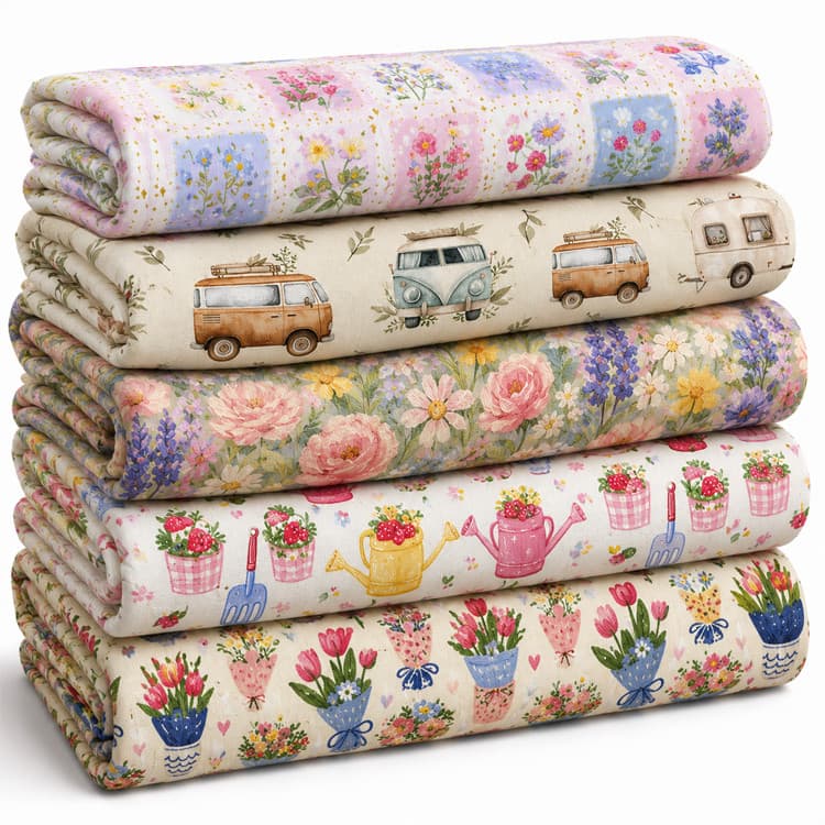 Tecido Tricoline Digital Floral 100% Algodão Flores Costura Artesanato Patchwork