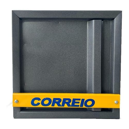 Caixa De Correio Vertical Grade Portão Cinza Prática Moderna