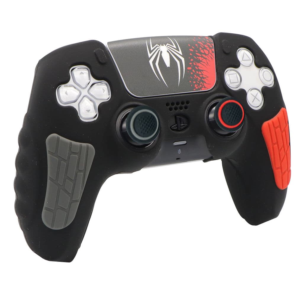 Capa de silicone para PS5, capa protetora para controle de videogame, anti-queda e anti-riscos, com protetores de joysti