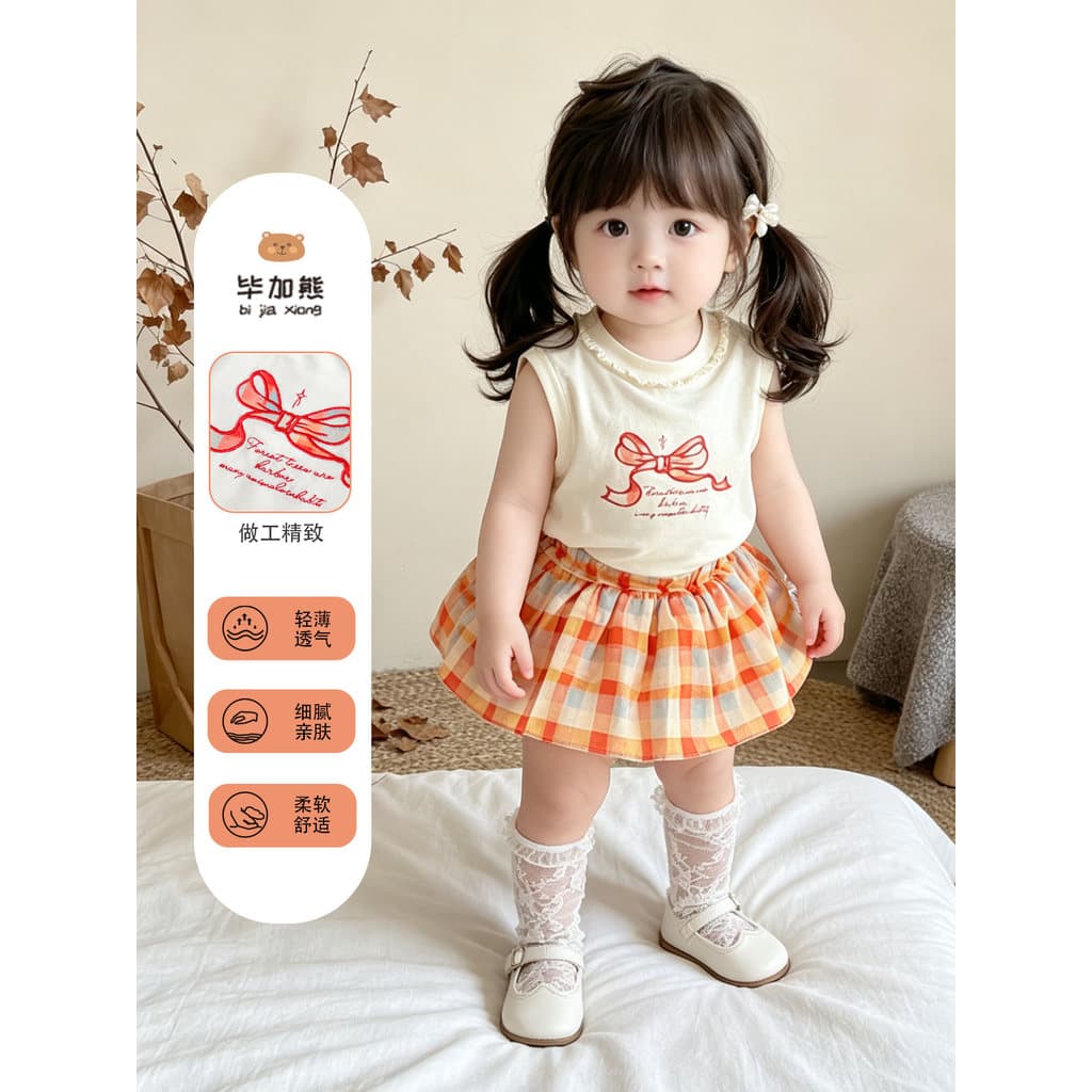 Bebê roupas de bebê verão bebê menina roupas de verão verão menina dopamina colete saco flor Bud bunda calças saia terno