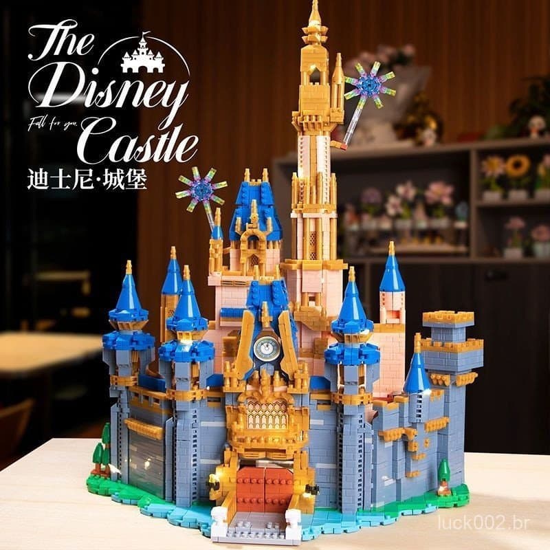 3890 peças de blocos de montar Lego, castelo de princesa da Disney para meninas, brinquedos de montar com pequenas peças
