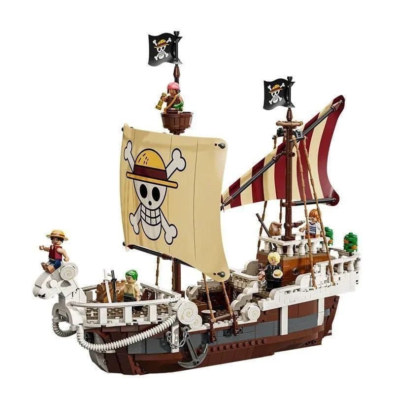 1376 Peças Compatíveis com Lego One Piece 75639, Blocos de Montar Merry Boy, Brinquedo de Montagem, Presente