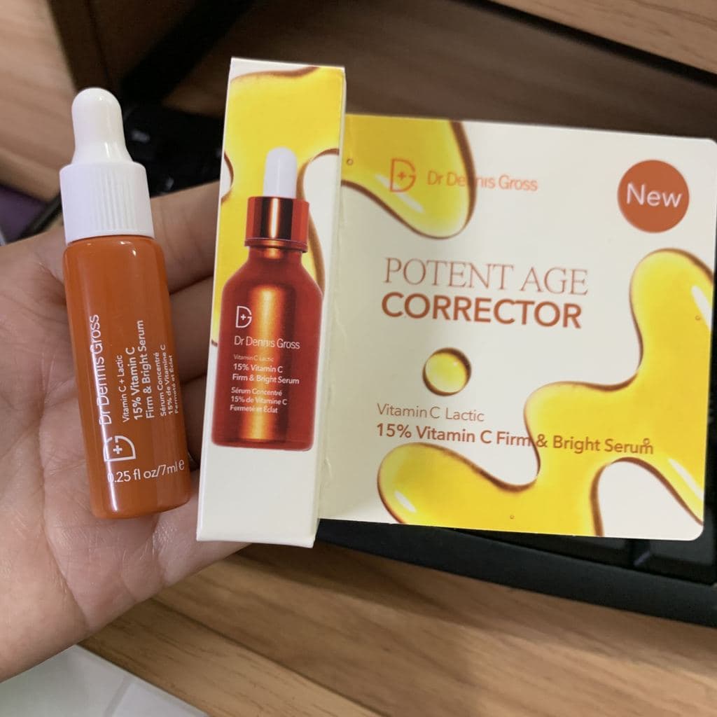 Estoque pronto ~ DR.DENNIS GROSS 15% Vitamina C Ácido Lático Firmador Essência Iluminadora 7ml Protótipo Pure Brightenin